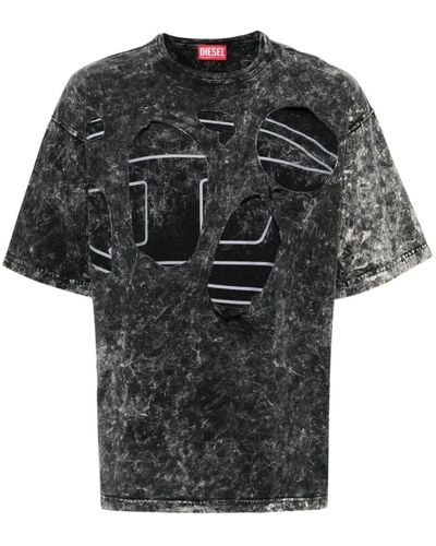 DIESEL T-shirt T-BOXT Peeloval en coton - Noir
