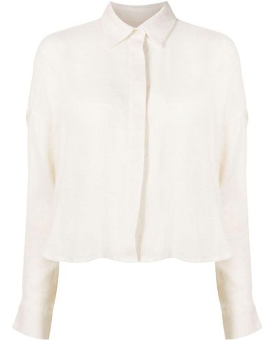 Osklen Classic-collar Cropped Shirt - White