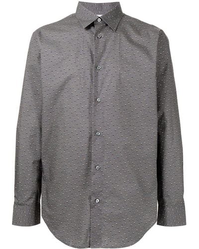 Brioni All-over Print Shirt - Grey