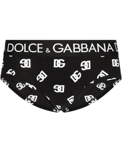 Dolce & Gabbana Brando Slip mit Logo-Bund - Schwarz