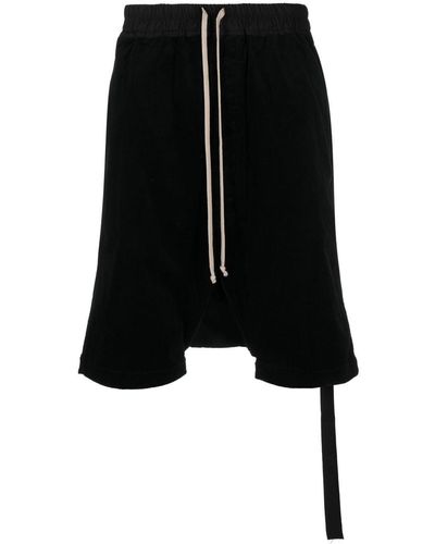 Rick Owens DRKSHDW Drawstring Drop-crotch Shorts - Black