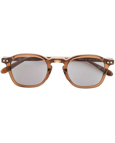 Brioni Sonnenbrille mit rundem Gestell - Braun