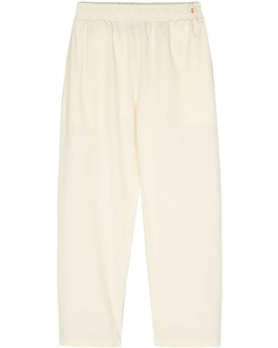 Save The Duck Elasticated-waist Straight-leg Trousers - Natural