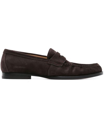 SCAROSSO Fred Suede Loafers - Black