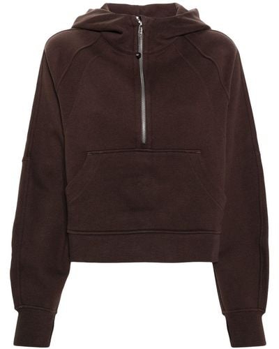 lululemon Hoodie Met Halve Rits - Bruin