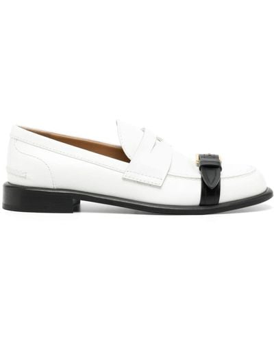 JW Anderson Two-tone Leather Loafers - White