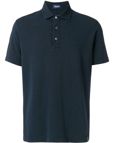 Drumohr Straight Hem Polo Shirt - Blue