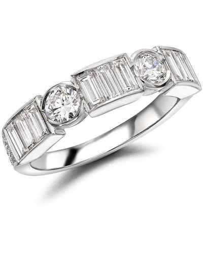 Pragnell Platinum Antrobus Diamond Half Eternity Ring - Metallic