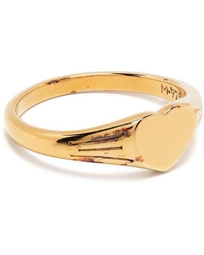 Missoma Heart Signet Ring - Metallic