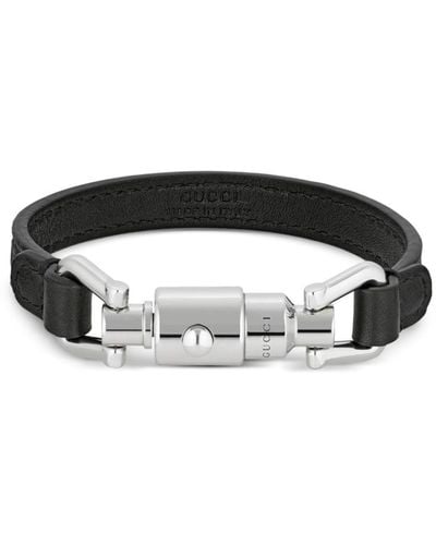 Gucci Bracelet De Fermeture À Piston - Noir