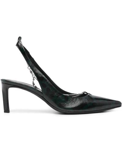 Zadig & Voltaire First Night Court 68mm Leather Pumps - Black