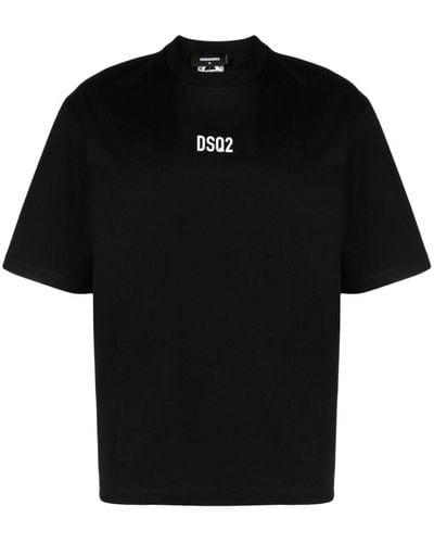 DSquared² Katoenen T-shirt Met Logoprint - Zwart