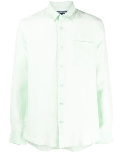 Vilebrequin Caroubis Long-sleeved Linen Shirt - White
