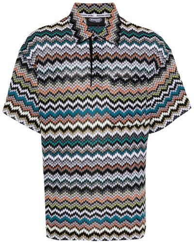 Missoni Zigzag Polo Shirt - Gray