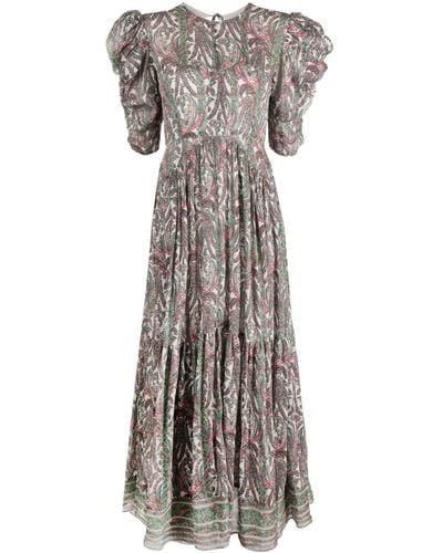 Isabel Marant Maxi-jurk Met Paisley-print - Grijs