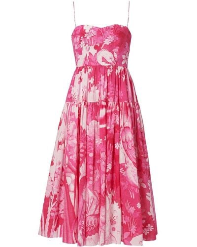 Erdem Floral-print Cotton Dress - Pink