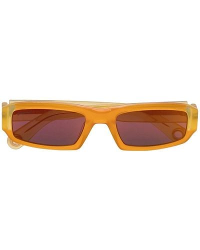 Jacquemus Les Lunettes Altu Rectangle-frame Sunglasses - Orange