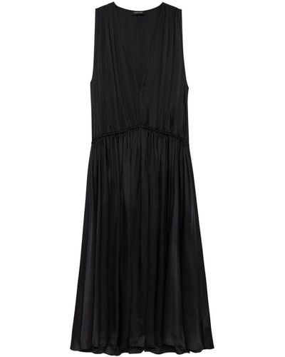 Anine Bing Mia Silk Maxi Dress - Black