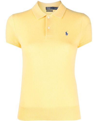 Polo Ralph Lauren Polo Pony カシミアポロシャツ - イエロー