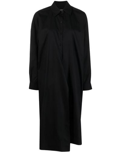 Lemaire Robe-chemise Twisted à manches longues - Noir