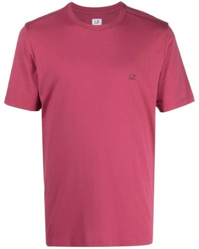 C.P. Company U16 T-shirt Met Logoprint - Roze