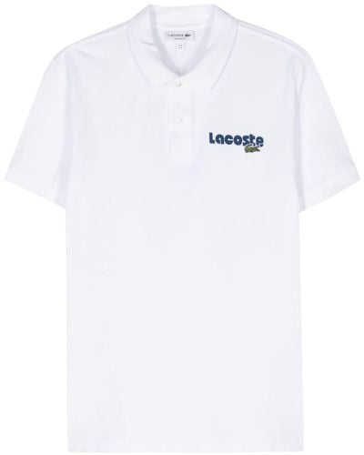 Lacoste Pikee-Poloshirt mit Logo-Print - Weiß