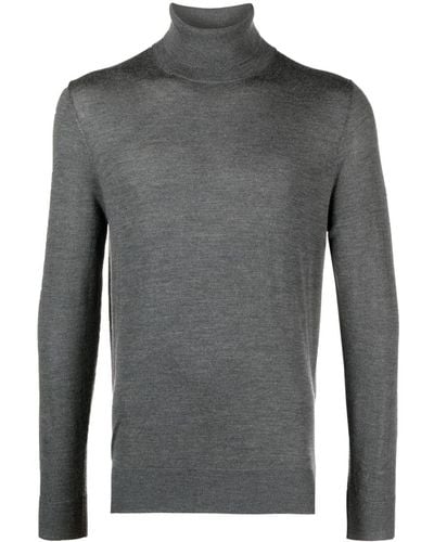Hackett Fine-knit Roll-neck Sweater - Grey