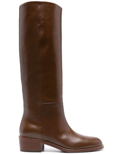 Aquazzura Sellier 40mm Leather Boots - Brown