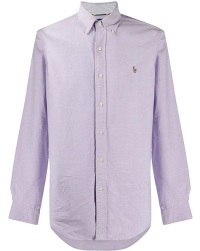 Polo Ralph Lauren Button-down-Hemd mit Logo - Lila