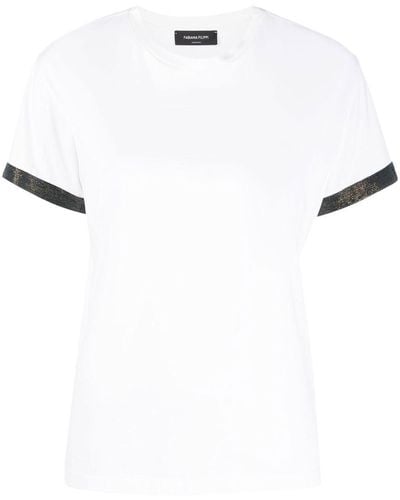 Fabiana Filippi T-shirt con decorazione - Bianco