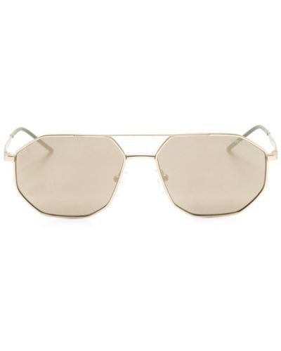 Emporio Armani Geometric-frame Sunglasses - Natural