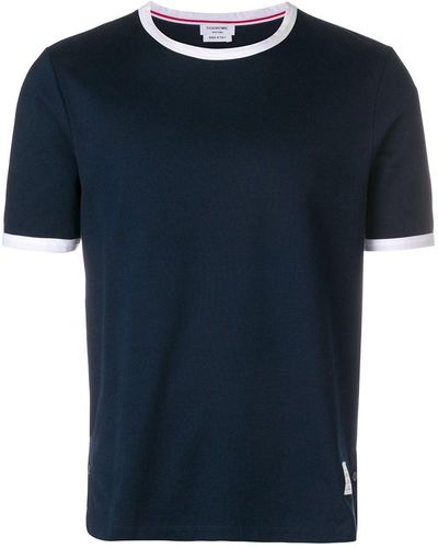 Thom Browne T-shirt Met Print - Blauw