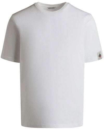 Bally T-Shirt mit Logo-Applikation - Weiß