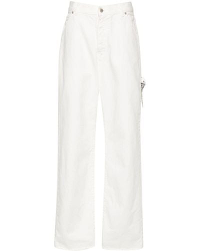 DARKPARK Lisa Mid-rise Wide-leg Jeans - White