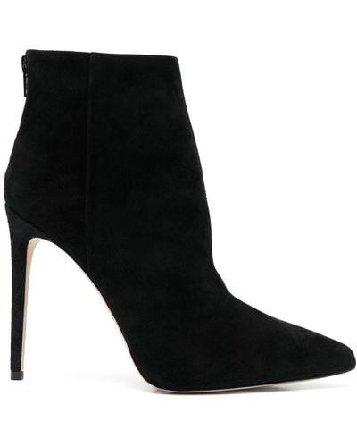 SCAROSSO X Brian Atwood Fabi Suede Ankle Boots - Black