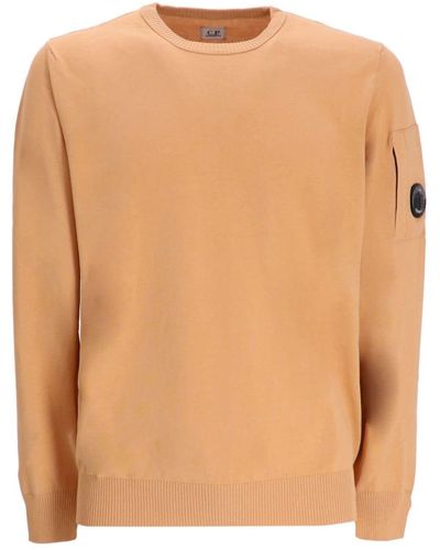 C.P. Company Lens-embellished Cotton Sweater - Natural