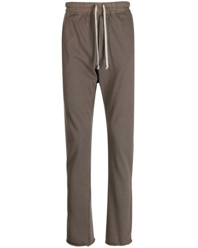 Rick Owens Drawstring-waist Cotton Track Pants - Grey