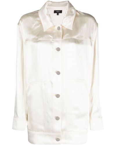 Theory Button-up Jack - Wit