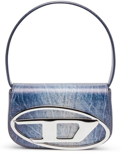 DIESEL 1dr Leren Tas Met Print - Blauw