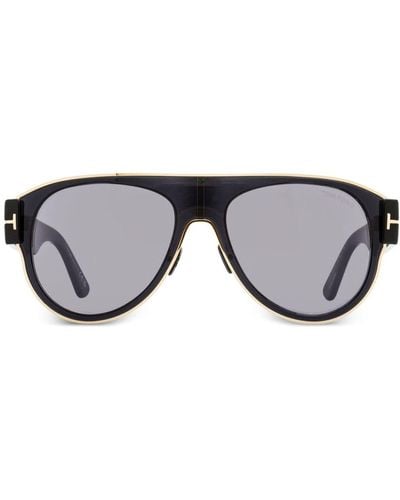 Tom Ford Lyle-02 Pilot-frame Sunglasses - Gray