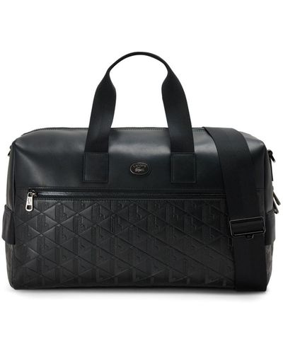 Lacoste Monogram Faux-leather Holdall - Black