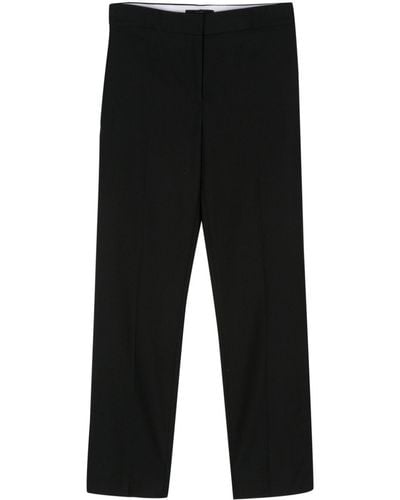 Paul Smith Tapered Twill Wool Pants - Black