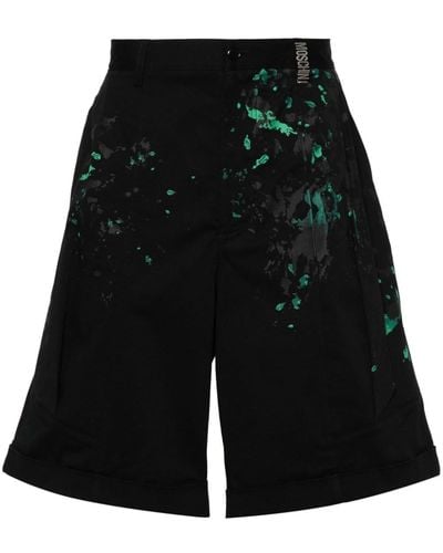 Moschino Shorts mit Farbklecks-Print - Schwarz