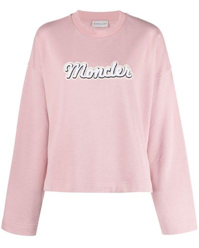 Moncler ロゴ ロングtシャツ - ピンク
