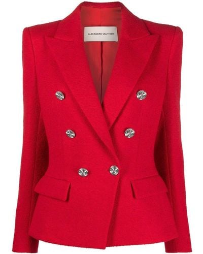 Alexandre Vauthier Blazer à boutonnière croisée - Rouge