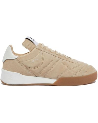 Courreges Club 02 Suede Leather Sneakers - Natural