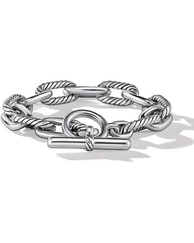 David Yurman Sterling Silver Dy Madison Toggle Chain Bracelet - Metallic