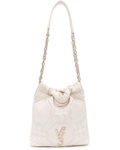 V73 Nyala Embroidered Shoulder Bag - White