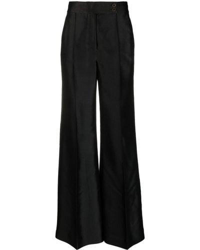 Zimmermann Wool-blend Wide-leg Trousers - Black