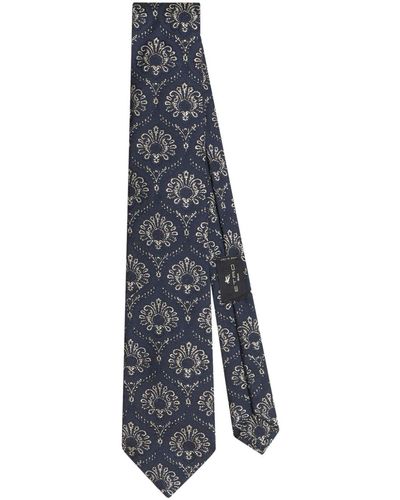 Etro Stropdas Met Jacquard - Blauw